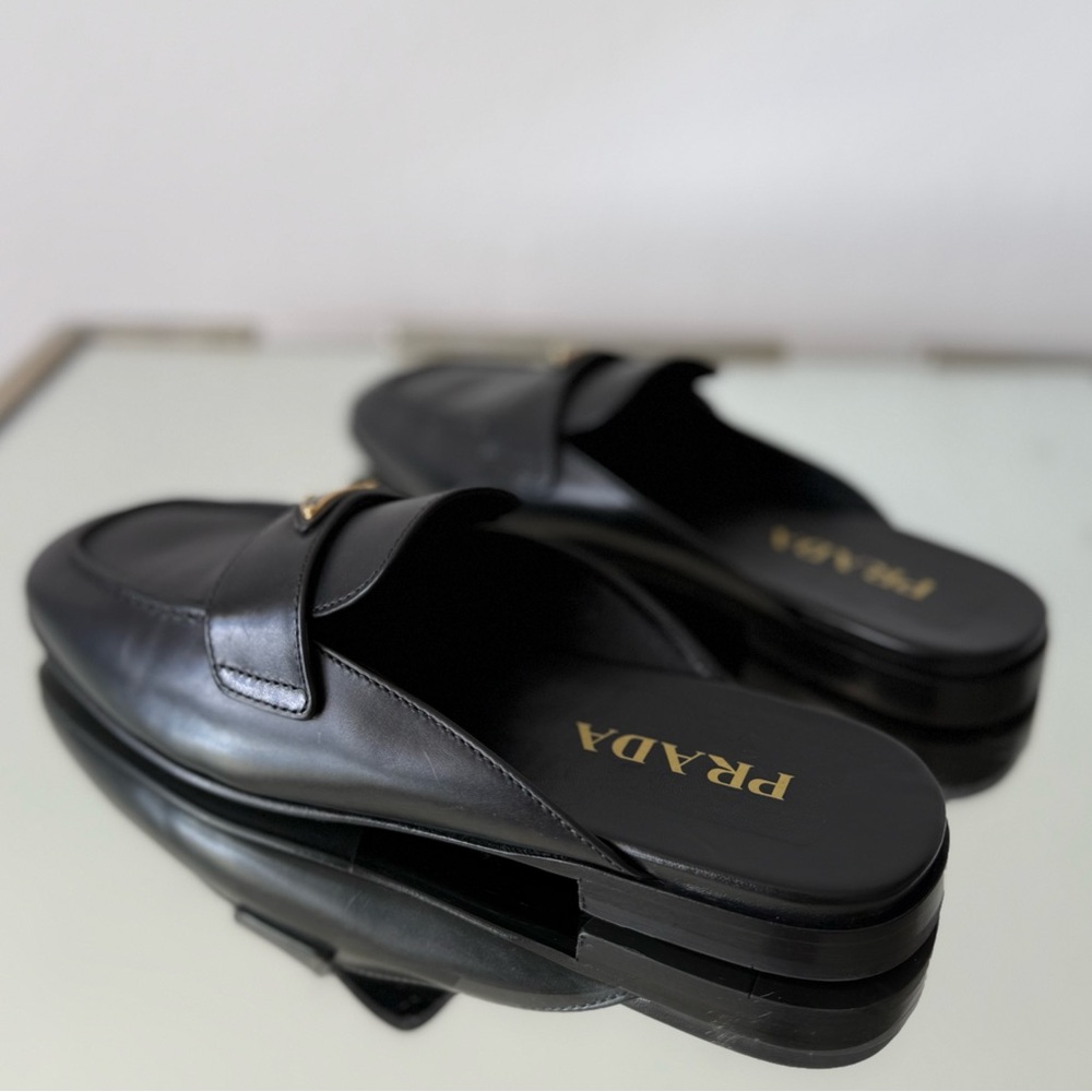New Prada Leather Mules $1,120 37 - Picture 10 of 13